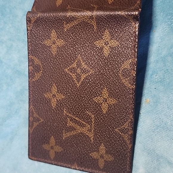 Louis Vuitton Classic Brown Monogram 2 Slot ID Card Case Bifold Compact Wallet - Picture 7 of 9